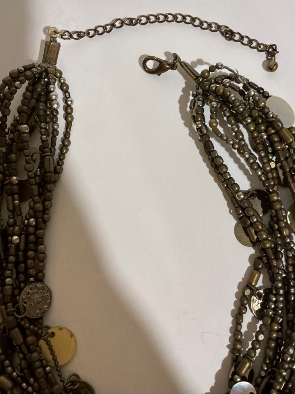 Multi-Strand Bronze Necklace - Picture 4 of 5